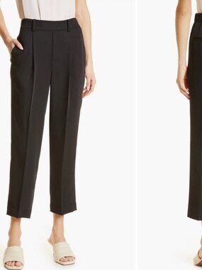 Vince NWOT Tapered Pull-On Cropped Pants Black Size Large